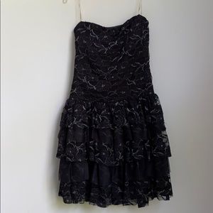 Lily Rose Black strapless party dress